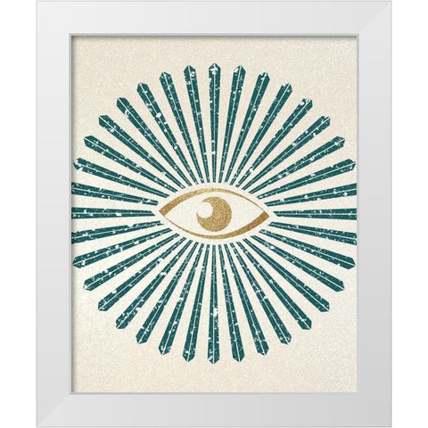 All Seeing White Modern Wood Framed Art Print by Kimberly, Allen