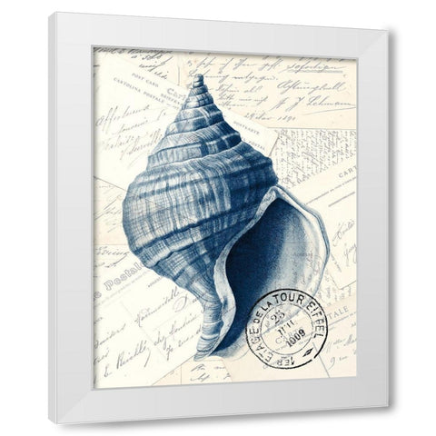 Shell Post 1 White Modern Wood Framed Art Print by Kimberly, Allen