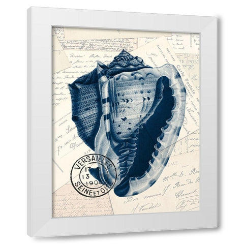 Shell Post 2 White Modern Wood Framed Art Print by Kimberly, Allen