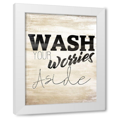 Wash 1 White Modern Wood Framed Art Print by Kimberly, Allen