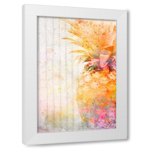 Pineapple Dream White Modern Wood Framed Art Print by Allen, Kimberly