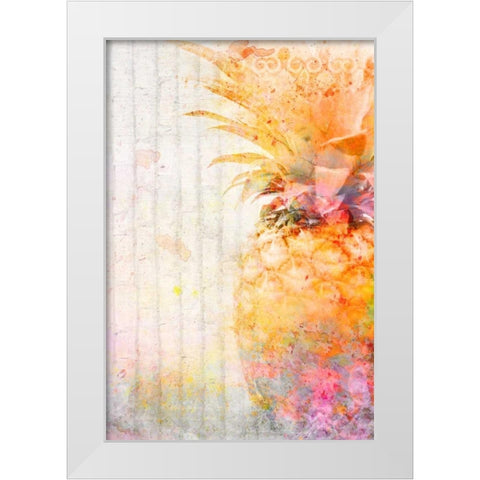 Pineapple Dream White Modern Wood Framed Art Print by Allen, Kimberly
