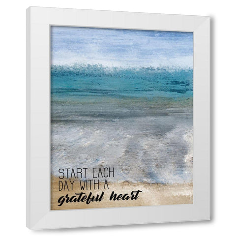 Good Day at the Beach 1 White Modern Wood Framed Art Print by Kimberly, Allen