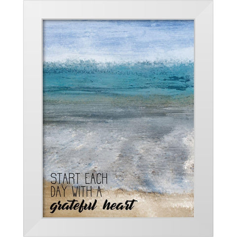 Good Day at the Beach 1 White Modern Wood Framed Art Print by Kimberly, Allen