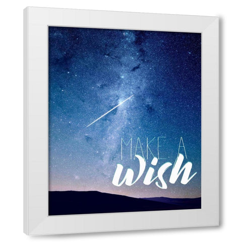 Make a Wish White Modern Wood Framed Art Print by Kimberly, Allen