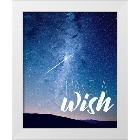 Make a Wish White Modern Wood Framed Art Print by Kimberly, Allen