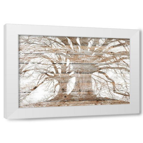 My Branches White Modern Wood Framed Art Print by Kimberly, Allen