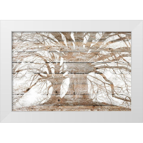 My Branches White Modern Wood Framed Art Print by Kimberly, Allen