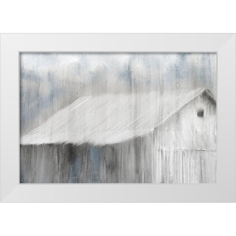 White Barn White Modern Wood Framed Art Print by Kimberly, Allen