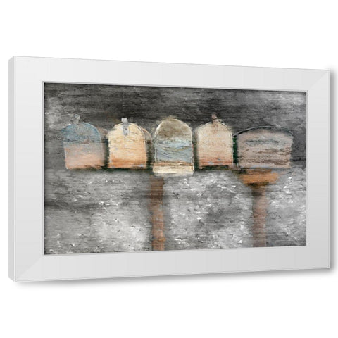 Side of the Road White Modern Wood Framed Art Print by Kimberly, Allen