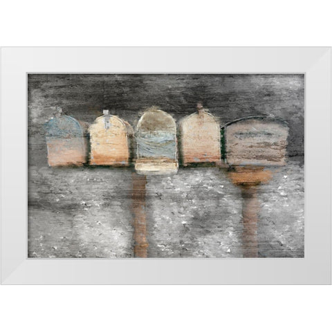 Side of the Road White Modern Wood Framed Art Print by Kimberly, Allen