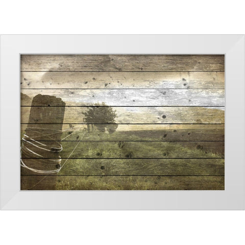Sunset on the Field White Modern Wood Framed Art Print by Kimberly, Allen
