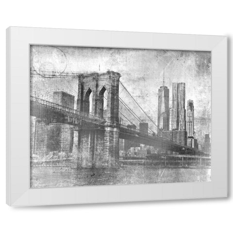 Lets Cross Black and White White Modern Wood Framed Art Print by Allen, Kimberly