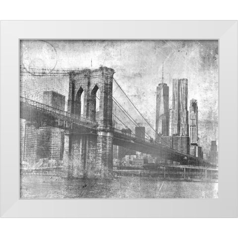 Lets Cross Black and White White Modern Wood Framed Art Print by Allen, Kimberly