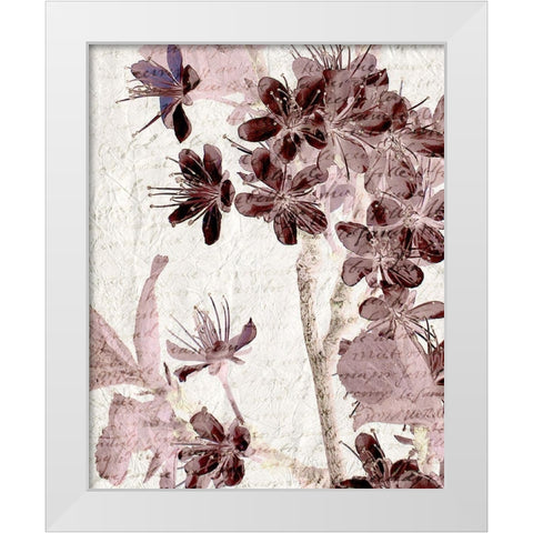 Cherry Blossom Plum 2 White Modern Wood Framed Art Print by Kimberly, Allen