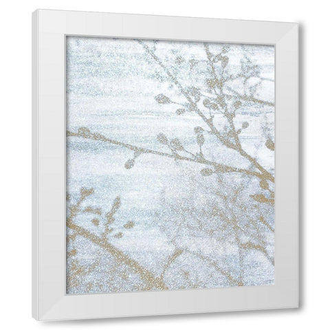 Gilded Branch 1 White Modern Wood Framed Art Print by Kimberly, Allen
