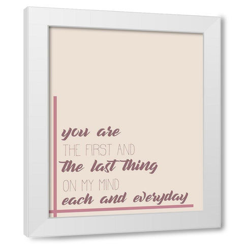 Each and Everyday White Modern Wood Framed Art Print by Kimberly, Allen