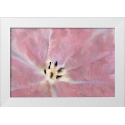 Tulip Center White Modern Wood Framed Art Print by Kimberly, Allen