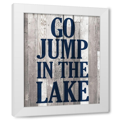 At the Lake A White Modern Wood Framed Art Print by Kimberly, Allen