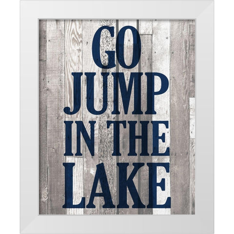At the Lake A White Modern Wood Framed Art Print by Kimberly, Allen