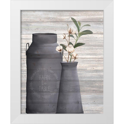 Cotton Days 5 White Modern Wood Framed Art Print by Kimberly, Allen