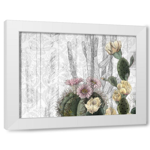 Cactus Cowboy 5 White Modern Wood Framed Art Print by Kimberly, Allen