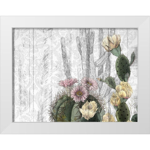 Cactus Cowboy 5 White Modern Wood Framed Art Print by Kimberly, Allen