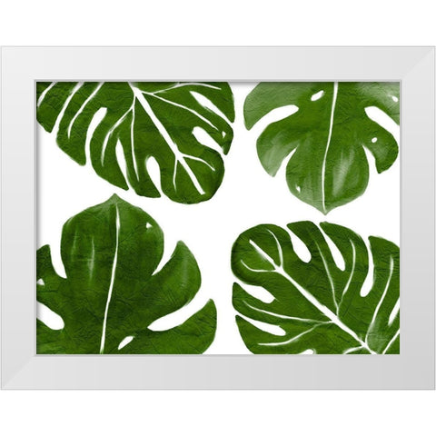 Tropic Green 2 White Modern Wood Framed Art Print by Kimberly, Allen