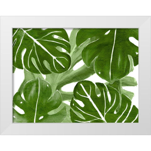 Tropic Green 4 White Modern Wood Framed Art Print by Kimberly, Allen