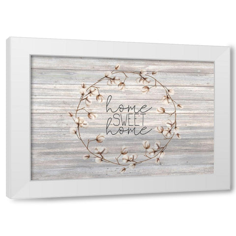 Home Sweet Home White Modern Wood Framed Art Print by Kimberly, Allen