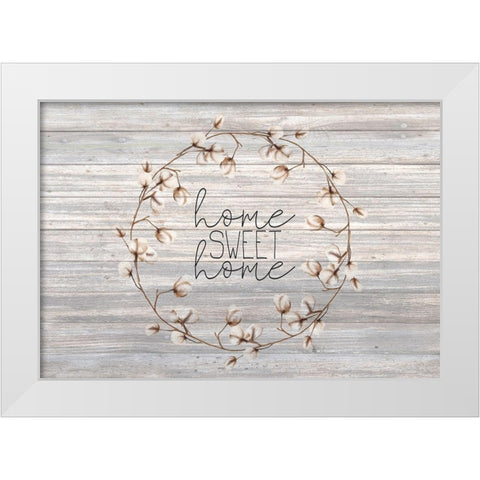 Home Sweet Home White Modern Wood Framed Art Print by Kimberly, Allen