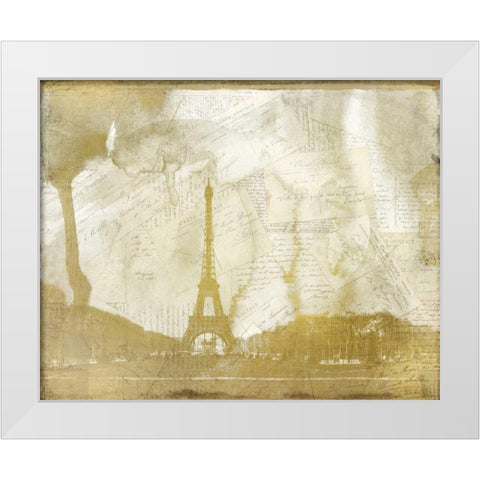 Letters from Paris White Modern Wood Framed Art Print by Allen, Kimberly