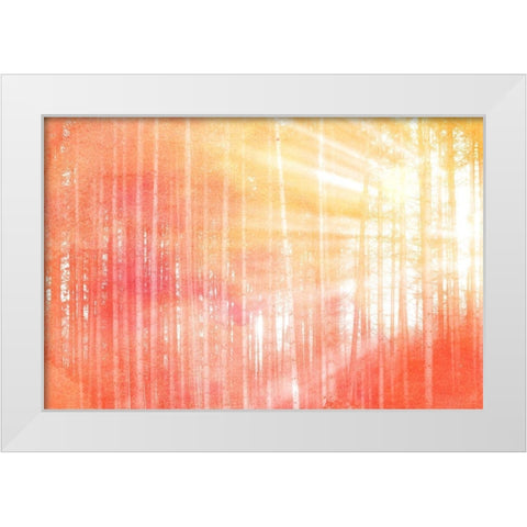 Forest Brights White Modern Wood Framed Art Print by Kimberly, Allen