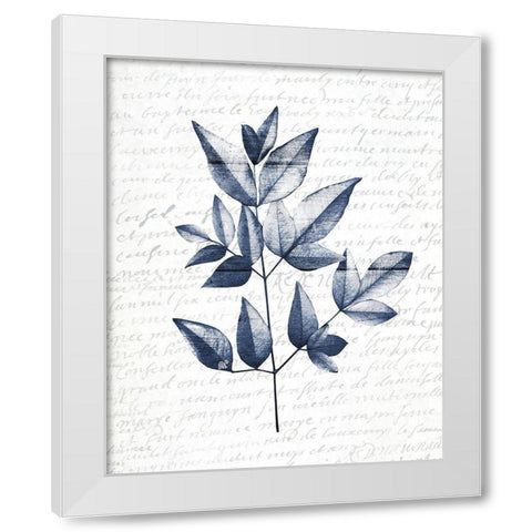 Pressed Leaves 1 White Modern Wood Framed Art Print by Kimberly, Allen