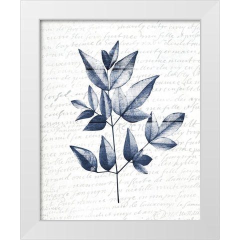 Pressed Leaves 1 White Modern Wood Framed Art Print by Kimberly, Allen