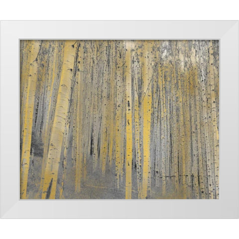 Aspen Forest in Gold White Modern Wood Framed Art Print by Allen, Kimberly