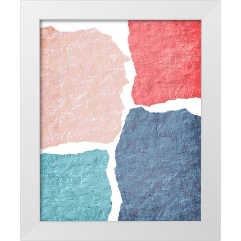 Blocked 1 White Modern Wood Framed Art Print by Kimberly, Allen