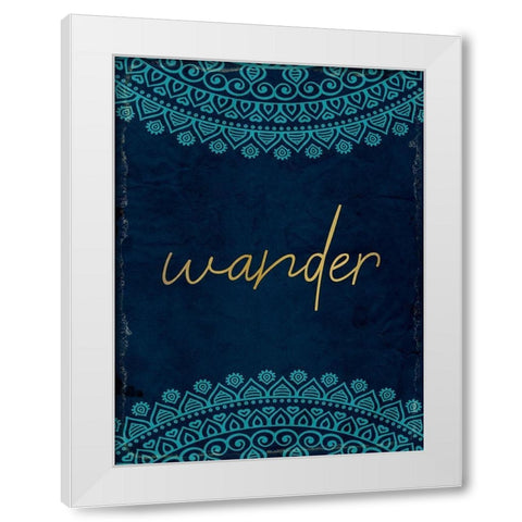 Lets Wander 2 White Modern Wood Framed Art Print by Kimberly, Allen
