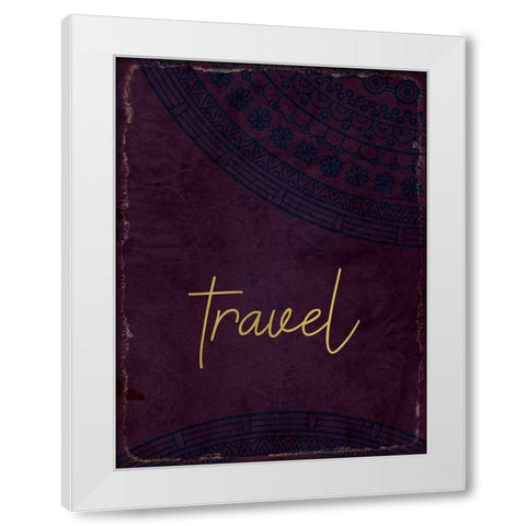 Lets Wander 3 White Modern Wood Framed Art Print by Kimberly, Allen