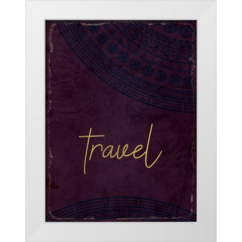 Lets Wander 3 White Modern Wood Framed Art Print by Kimberly, Allen