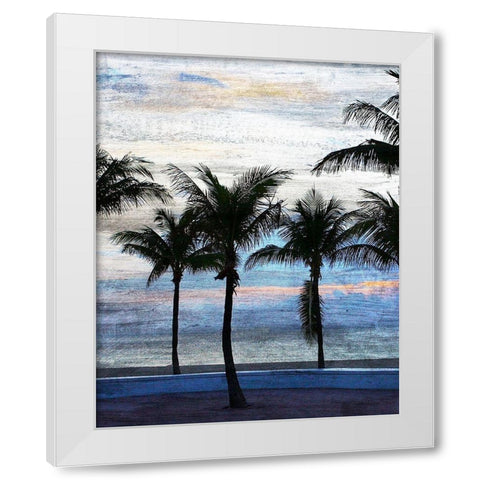 Sunset at the Beach 1 White Modern Wood Framed Art Print by Kimberly, Allen