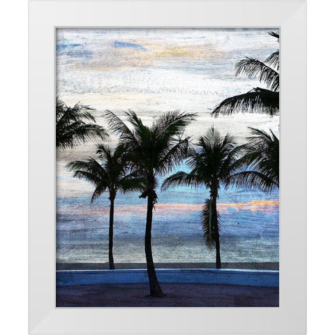 Sunset at the Beach 1 White Modern Wood Framed Art Print by Kimberly, Allen