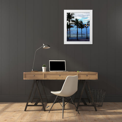 Sunset at the Beach 2 White Modern Wood Framed Art Print by Kimberly, Allen