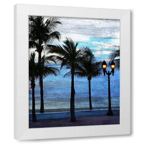 Sunset at the Beach 2 White Modern Wood Framed Art Print by Kimberly, Allen