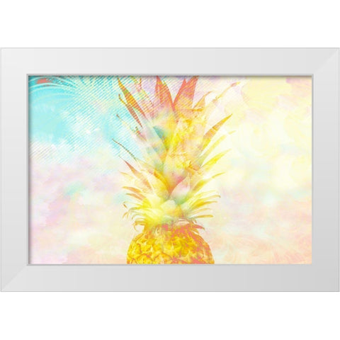 Pinneapple Dreams White Modern Wood Framed Art Print by Kimberly, Allen