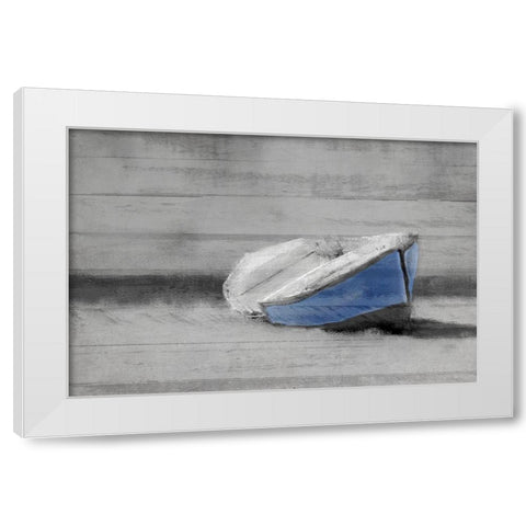 Old Blue White Modern Wood Framed Art Print by Kimberly, Allen