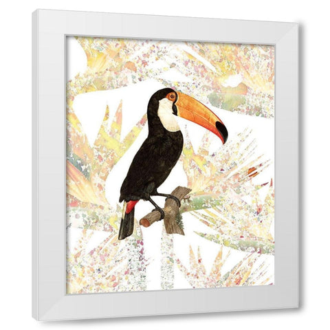 Toucan White Modern Wood Framed Art Print by Kimberly, Allen