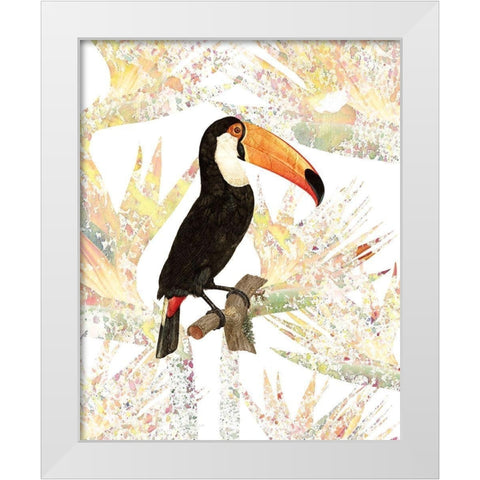 Toucan White Modern Wood Framed Art Print by Kimberly, Allen