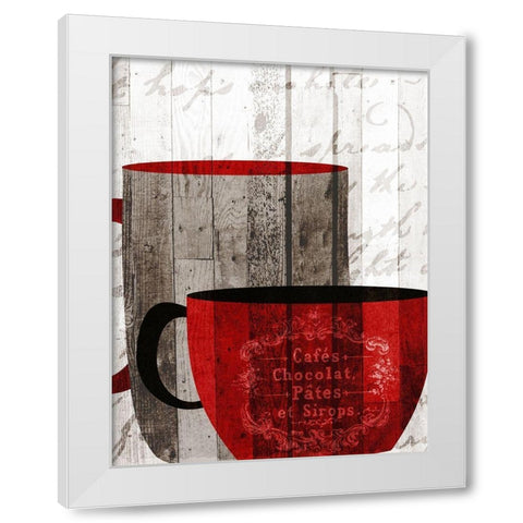 Morning Coffee 1 White Modern Wood Framed Art Print by Kimberly, Allen