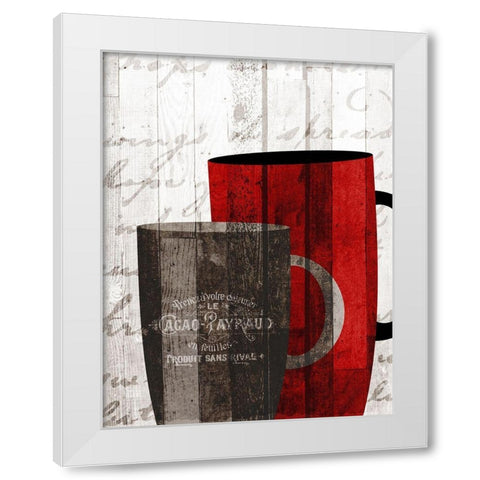 Morning Coffee 2 White Modern Wood Framed Art Print by Kimberly, Allen